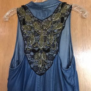 Guess high low blouse